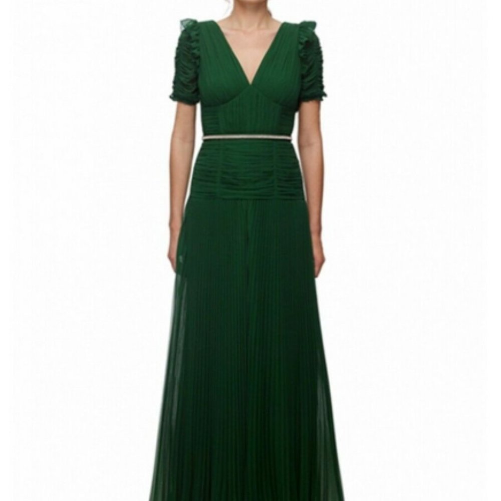Self-Portrait Green Maxi Dress